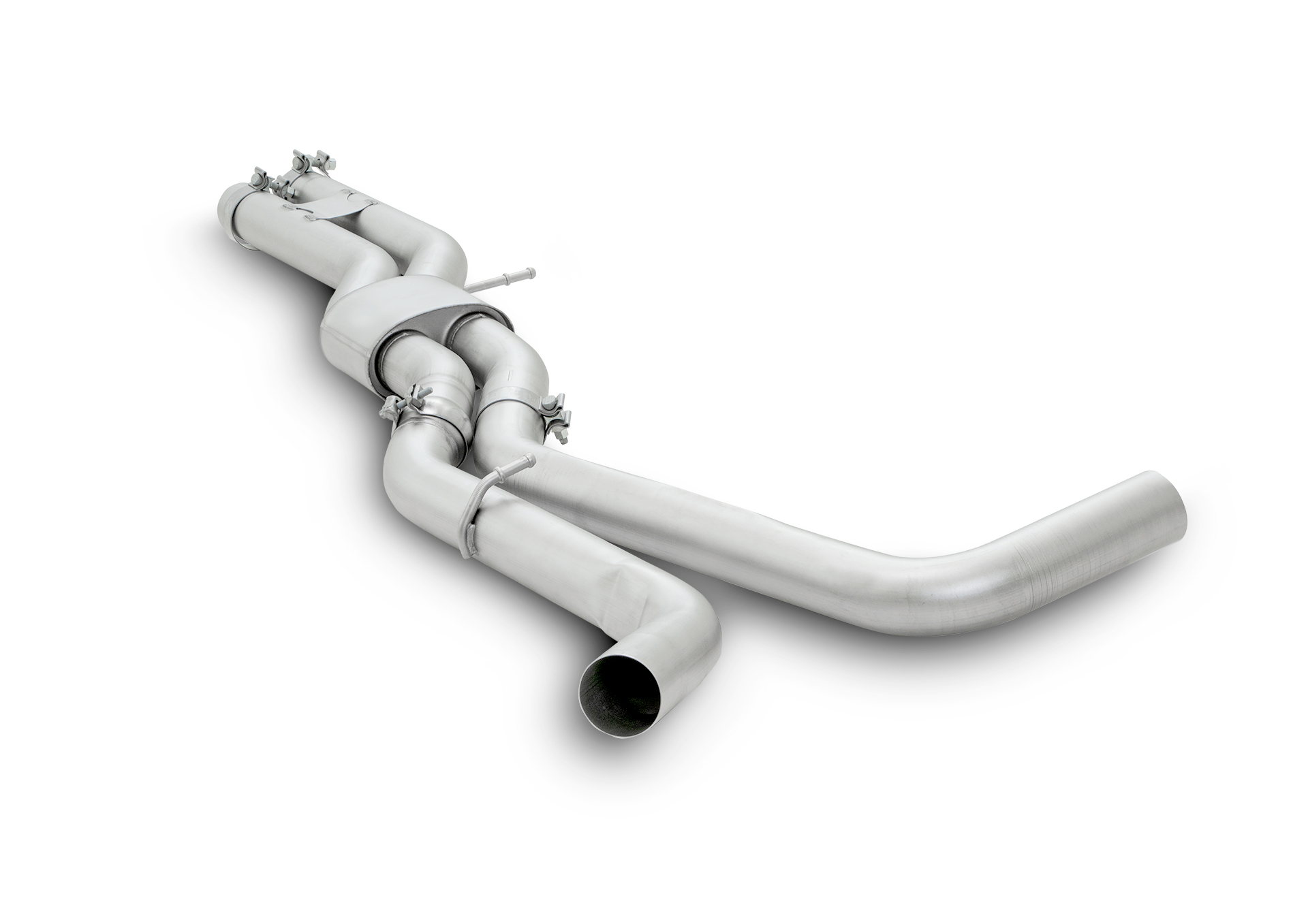 Axle back System Left/Right with Integrated valves using the OE valve control system with 4 tail pipes 102 mm angled Audi : A7 Type 4K RS7 4.0 Turbo