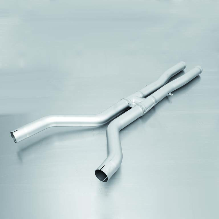 Non-Resonated Cat back System Left/Right with 4 Carbon tail pipes 84 mm angled, Titanium internals BMW : 3 Series E90/E92/E93 M3