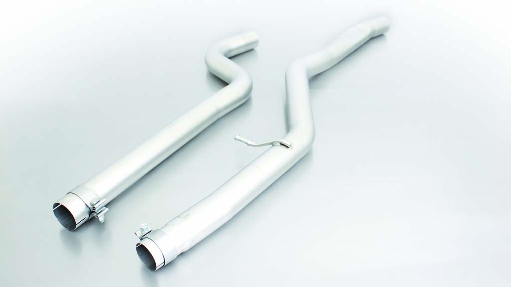 Non-Resonated Cat back System Left/Right with 2 tail pipes 84 mm Black Chrome BMW : 2 Series F22/F23 220i