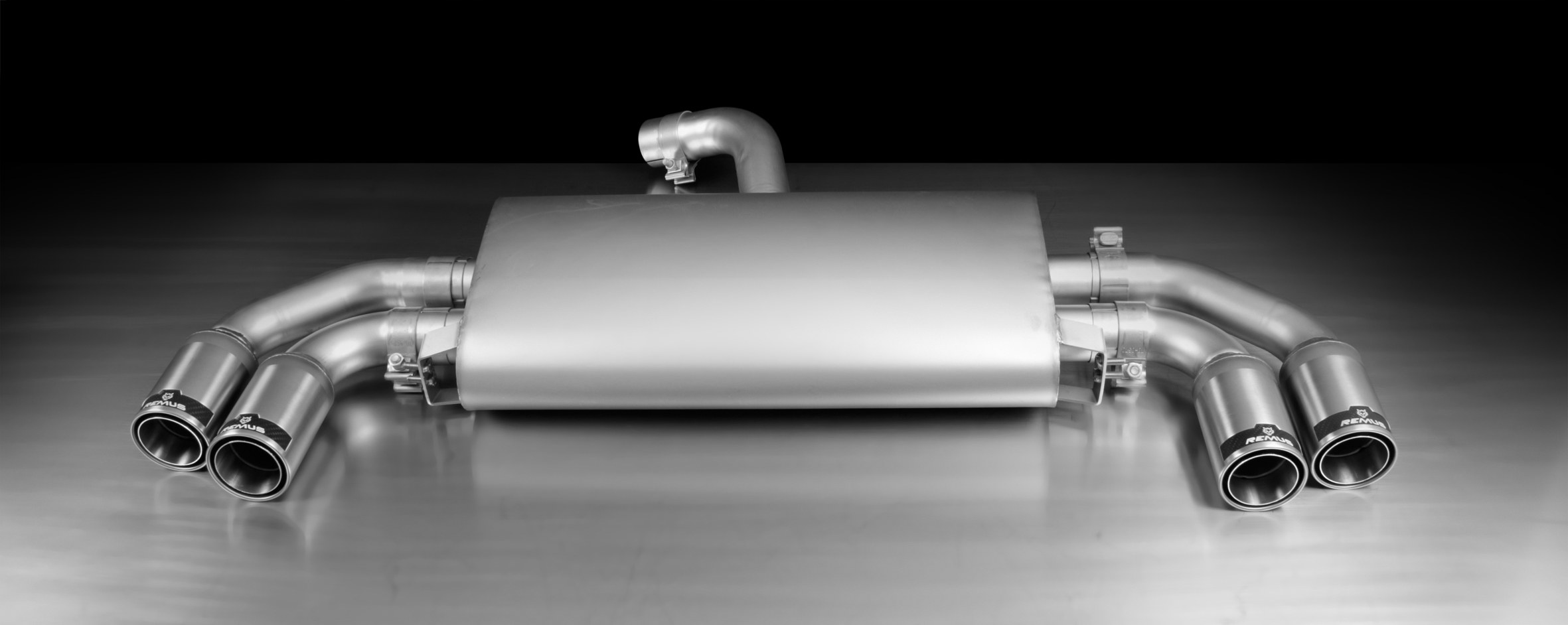 Rear Silencer Left/Right with 4 tail pipes 84 mm straight Audi : TT Type 8J 1.8 TFSI