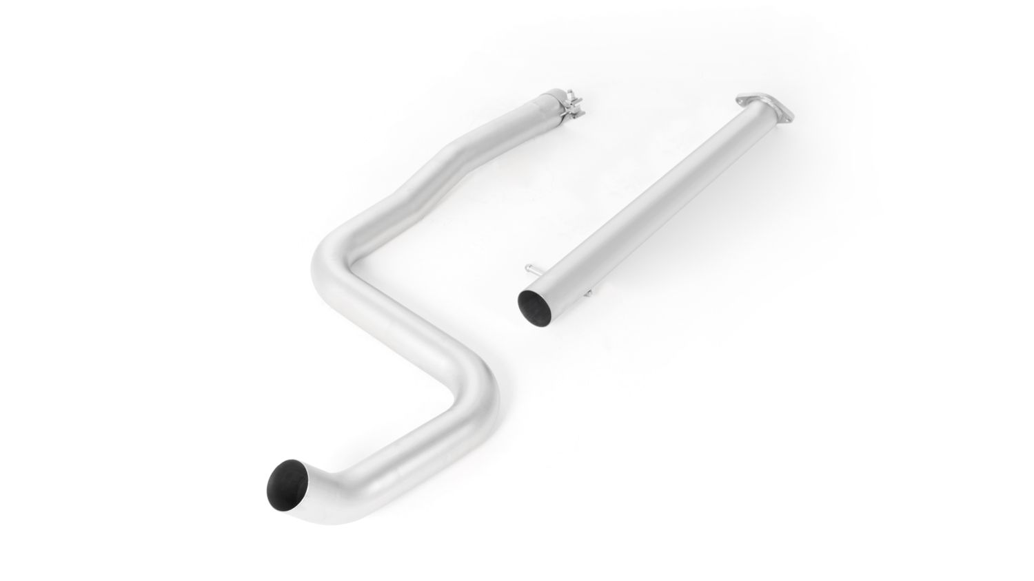 Non-Resonated Cat back System Left with 2 tail pipes 84 mm Black Chrome Ford : Fiesta Mk7 1.6 ST