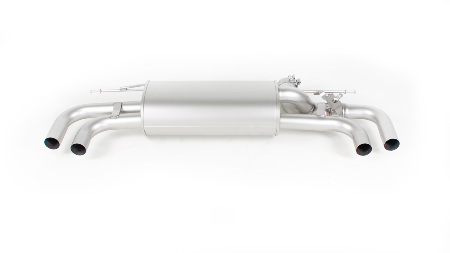 Rear Silencer Left/Right with Integrated valves using the OE valve control system with 4 tail pipes 102 mm angled BMW : 5 Series G30/G31 540i xDrive