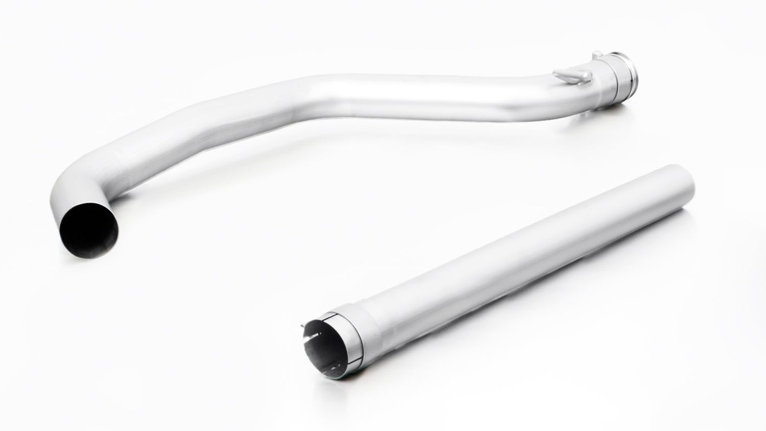 Non-Resonated Cat back System Left/Right with 2 tail pipes 142x72 mm angled/angled, chromed Seat : Leon 5F 3/5 Door 2.0 TSI Cupra 290
