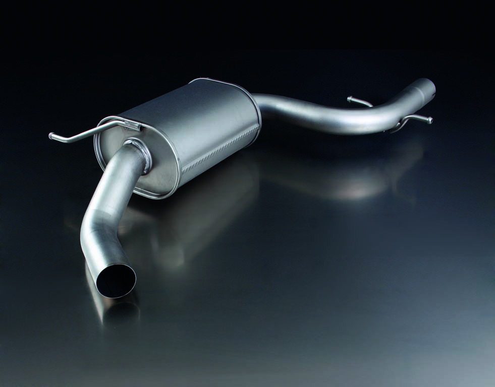 Resonated Cat back System Left/Right with 2 tail pipes 102 mm angled Volkswagen : Golf Mk6 2.0 TSI GTI