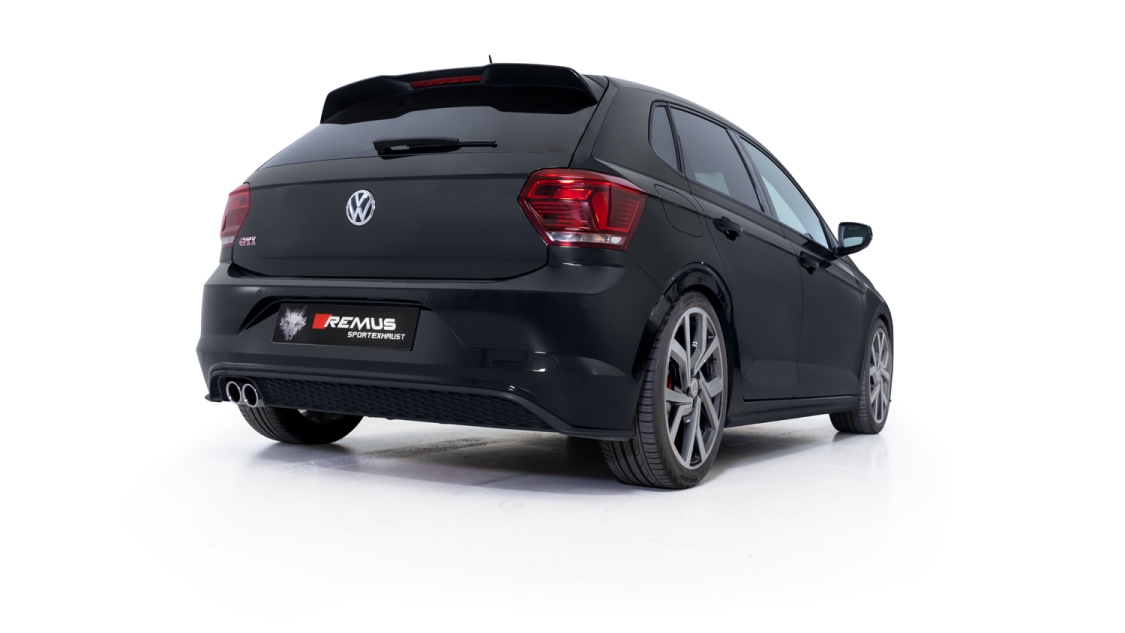 Axle back System with 2 tail pipes 84 mm straight Volkswagen : Polo AW 2.0 TSI GTI