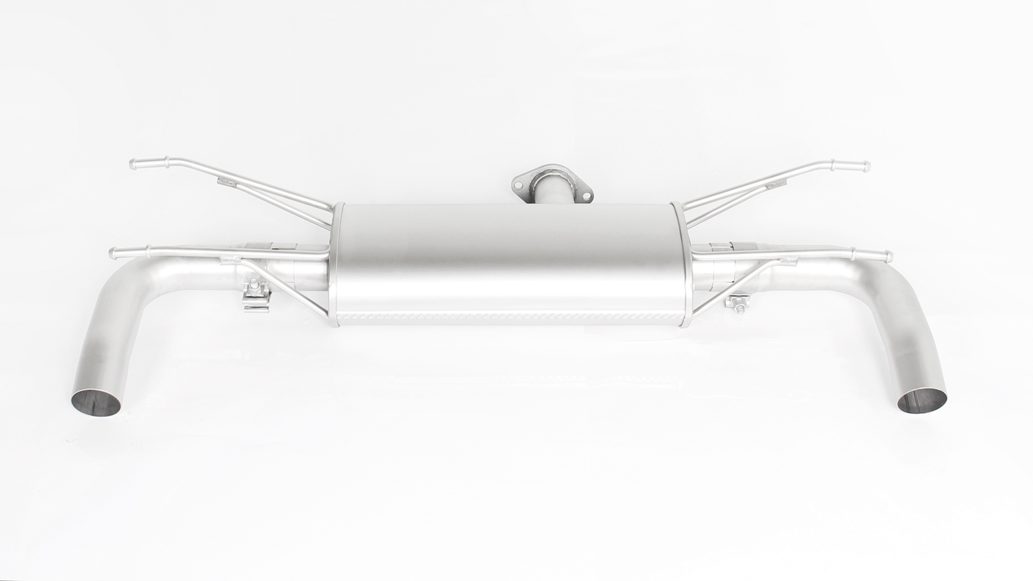 Rear Silencer Left/Right with 2 Stainless Steel tail pipes 102 mm angled Fiat : 124 Spider Type 348 1.4 Turbo