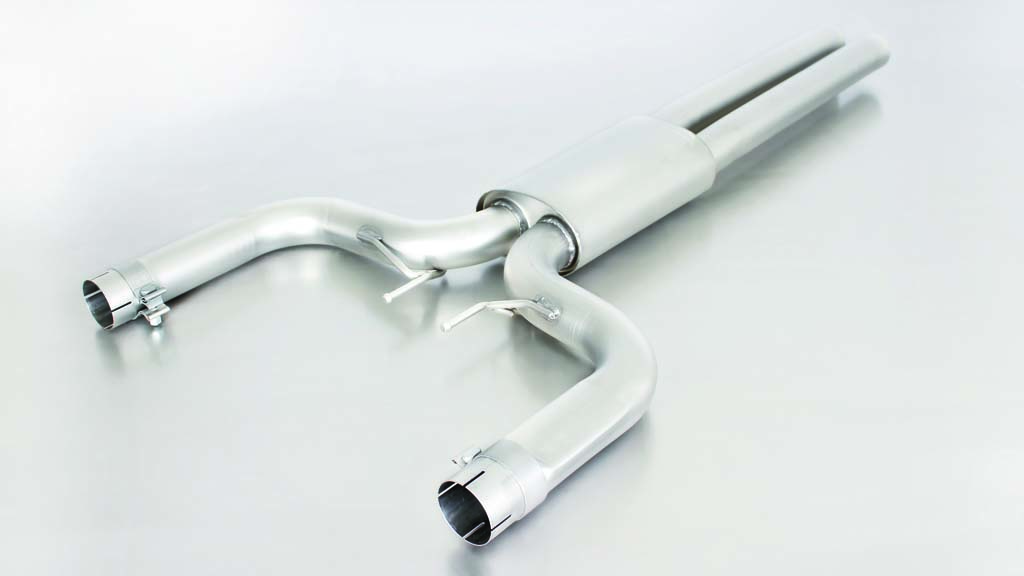 Resonated Cat back System Left/Right with Integrated Vacuum controlled valves using the OE valve control system with 4 Carbon tail pipes 102 mm angled, Titanium internals Maserati : Ghibli Type 157M 3