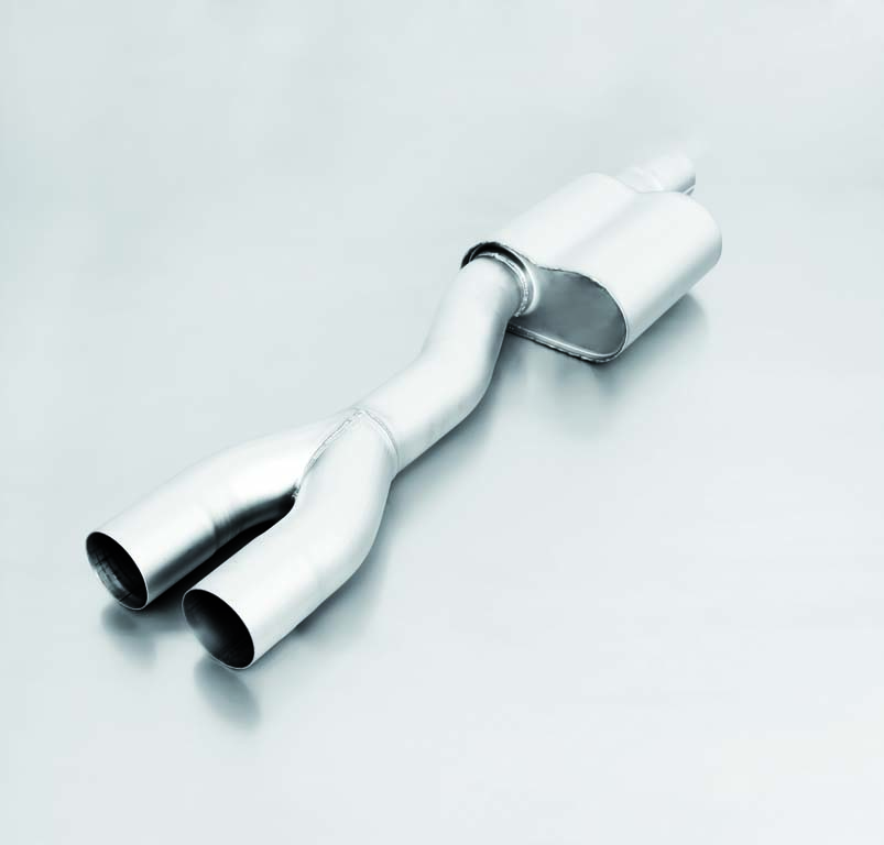 Resonated Cat back System Left/Right with Integrated valves including a Remus Sound Controller Module with 2 tail pipes 102 mm angled Ford : Mustang 6th Gen 2.3 Ecoboost