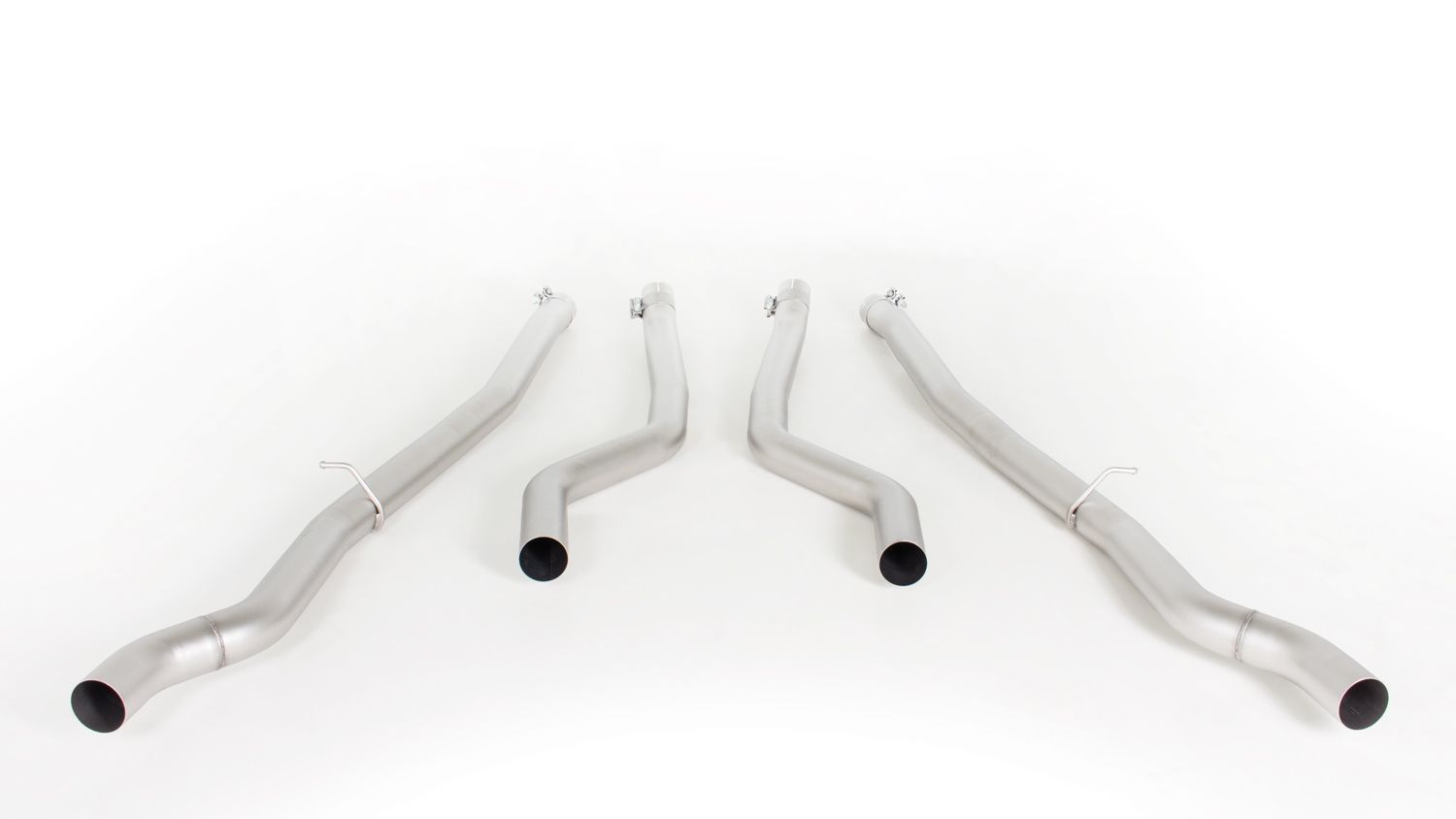 Non-Resonated Cat back System Left/Right with Integrated valves using the OE valve control system with 4 Carbon tail pipes 102 mm angled, Titanium internals BMW : 5 Series G30/G31 M550i xDrive