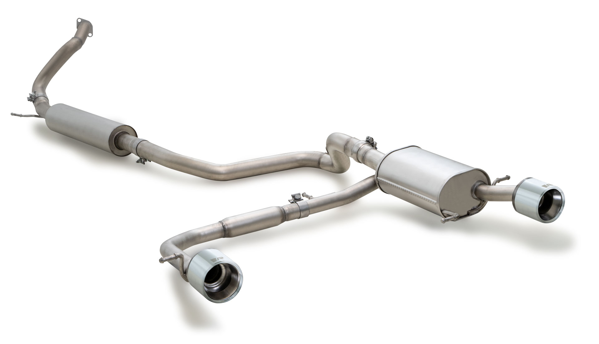 Resonated Cat back System Left/Right with 2 tail pipes 115 mm chromed Suzuki : Swift Type AZ 1.4 Turbo Sport